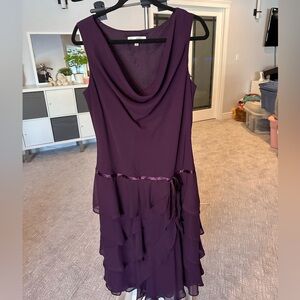 Elegant Vintage Purple Sleeveless Dress Y2K style